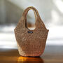 Metallic Raffia Crochet Tote Bag, thumbnail 7 of 7