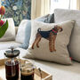 Airedale Terrier Feature Cushion, thumbnail 1 of 6