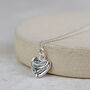 Sterling Silver Small Cuttlefish Heart Pendant, thumbnail 1 of 3