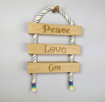 Gin Lovers Oak Wall Sign, 3 of 4