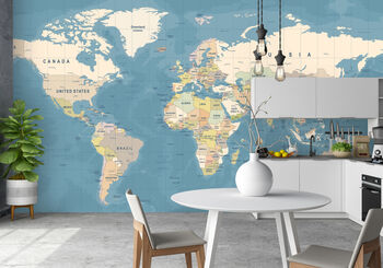 World Map Mural Wallpaper, 3 of 3