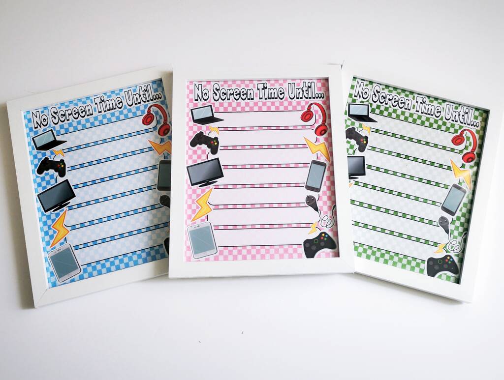 Screen Time Reward Chart | Reusable Chore Chart By OliHarri Creations |  notonthehighstreet.com