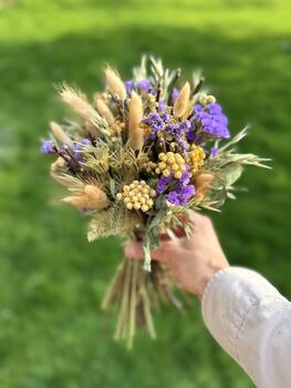 Purple Yellow Meadow Dried Bouquet, 7 of 7