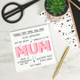 Personalised 'Things That Make You Mum' Card, thumbnail 1 of 4