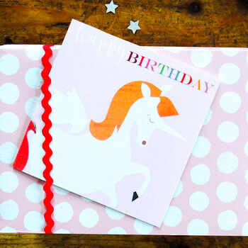 Happy Birthday Unicorn Greetings Card, 5 of 5