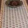 Orange And Maroon Floral Printed Table Runner, thumbnail 2 of 3