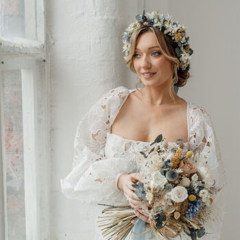 Blair Thistle Wedding Dried Flower Crown Wedding Headband, 3 of 5