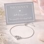 70th Birthday Star Charm Drawstring Bracelet, thumbnail 4 of 7