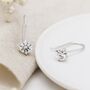 Sterling Silver Clear Cz French Hook Drop Earrings – 4mm, thumbnail 5 of 10
