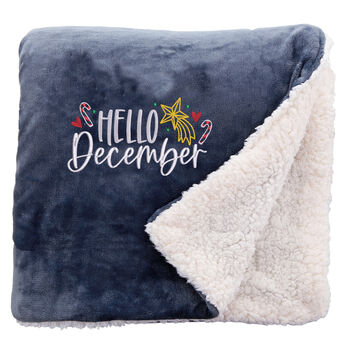 Hello December Cosy Home Christmas Snuggle Blanket, 4 of 8