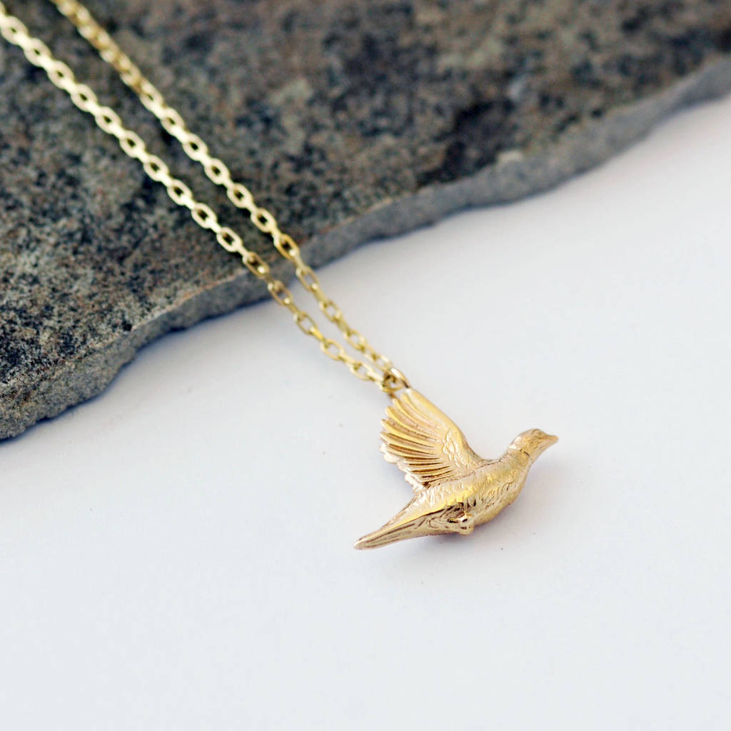 Pheasant Necklace In Solid Gold By Heather Scott Jewellery ...