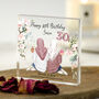 Personalised Muslim Girls Birthday Acrylic Block, thumbnail 1 of 6