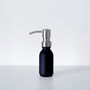 Matt Black Glass Bottle With Silver Metal Pump, thumbnail 5 of 9