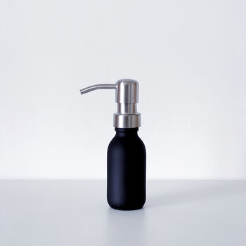 Matt Black Glass Bottle With Silver Metal Pump, 5 of 9