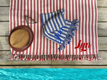 Personalised Beach Towel And Carrier Strap, 8 of 11