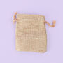 G Decor Set Of Five Or 10 Small Hessian Gift Bags, thumbnail 6 of 8