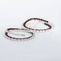 Garnet And Sterling Silver Double Stranded Bracelet Or Single Strand Necklace, thumbnail 6 of 10