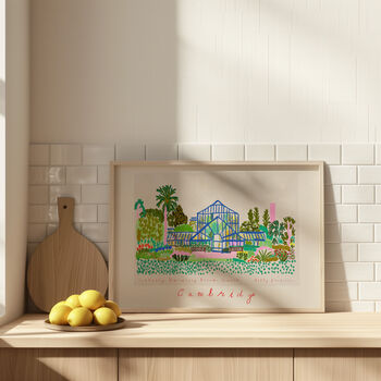 Cambridge University Botanic Garden Art Print Glasshouse Poster, 2 of 4