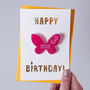 Personalised Butterfly Birthday Badge Card, thumbnail 1 of 3