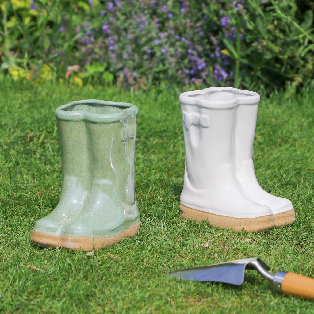 'grow Your Own' Wellington Boot Planters By Dibor