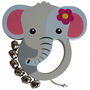 Wooden Hand Bell Rattle Set Elephant, Monkey And Zebra, thumbnail 2 of 8