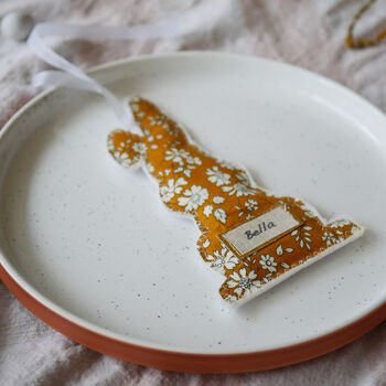 Personalised Liberty Print Bunny Decoration, 2 of 7