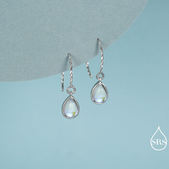 Mermaid Crystal Drop Hook Earrings In Sterling Silver, 3 of 11