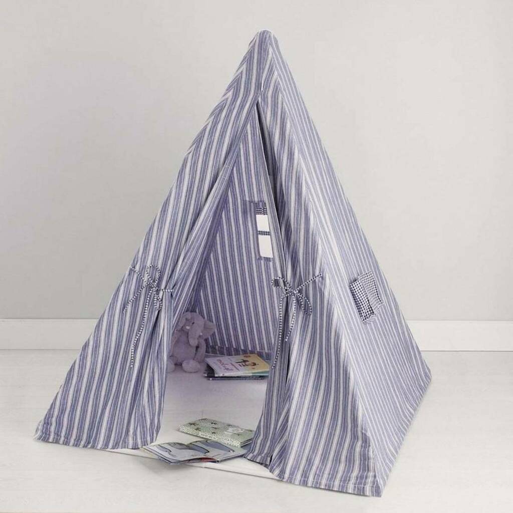 Blue Striped Cotton Teepee, 1 of 3