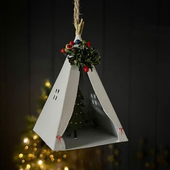 Christmas Tipi Hanging Christmas Decoration, 2 of 4