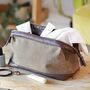 Men's Canvas Wash Bag In Brown, thumbnail 1 of 2