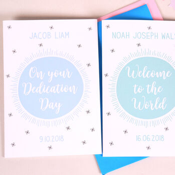 Personalised Christening Or New Baby Sun Card, 4 of 4