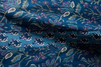 Indian Cotton Blue Lagoon Print Kimono, 3 of 5