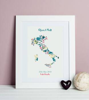 Favourite Location Floral Map Print, 2 of 2