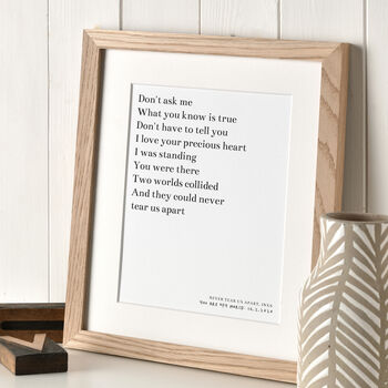 Favourite Words Or Vows Print, 3 of 4