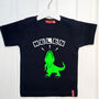 Personalised Roaring Dinosaur Babygrow/Child T Shirt, thumbnail 1 of 12