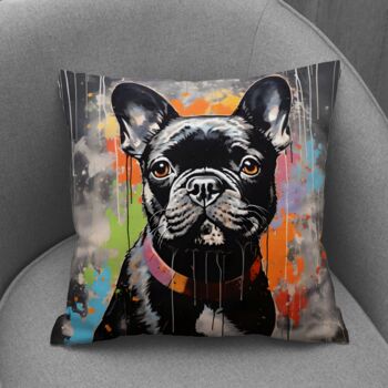 Frenchie Fizz Hand Made Poly Linen Cushions, 5 of 7