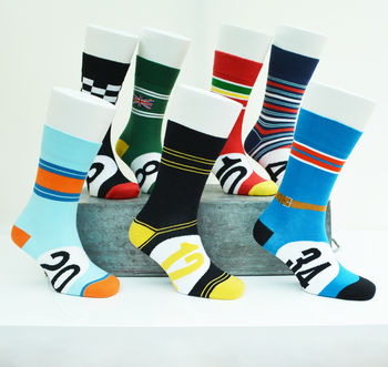 Racing Car Socks Available In Eight Colours, 2 of 12