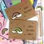 Personalised Bright Rainbow Happy Birthday Card, thumbnail 1 of 8