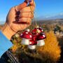 Christmas Mushroom Set Of Four Baubles, thumbnail 1 of 4