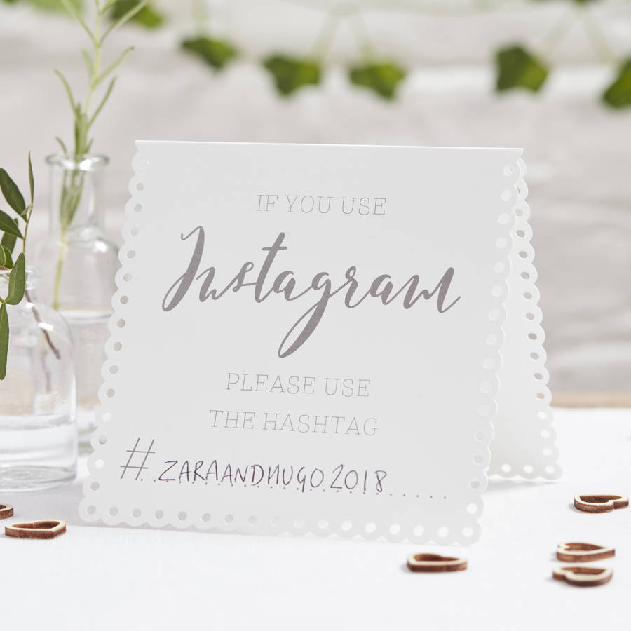 If You Instagram Wedding Or Party Tent Cards, 1 of 3