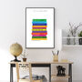 Personalised 'Life Is A Good Book' Book Lovers Print, thumbnail 4 of 5