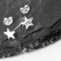 Silver Petite Star Earrings On Gift Card, thumbnail 2 of 9