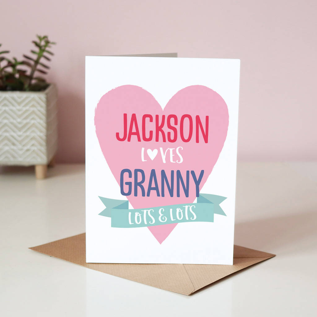 Personalised Loves Granny Card By Sarah Catherine