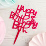 Personalised Birthday Hand Lettered Acrylic Cake Topper, thumbnail 1 of 5