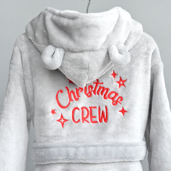 'Christmas CREW' Personalised Dressing Gown, 6 of 6