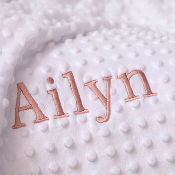 Personalised White Bubble Baby Blanket, 2 of 5