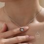 Sterling Silver Schrodinger's Cat Double Sided Pendant Necklace, thumbnail 2 of 12