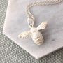 Sterling Silver Bee Necklace, thumbnail 1 of 9