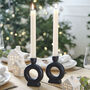 Black Ceramic Candle Holders, thumbnail 1 of 3