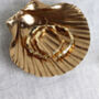 Gold Scallop Shell Jewellery Trinket Dish, thumbnail 2 of 5